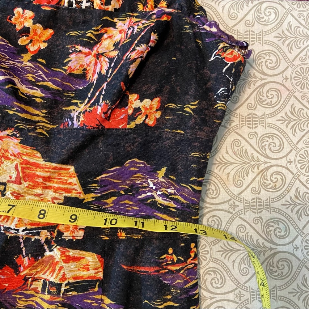 Free People Beach Party Paradise Flamingo Hawaiian Midi Sun Dress Linen Blend 0 - Picture 4 of 16